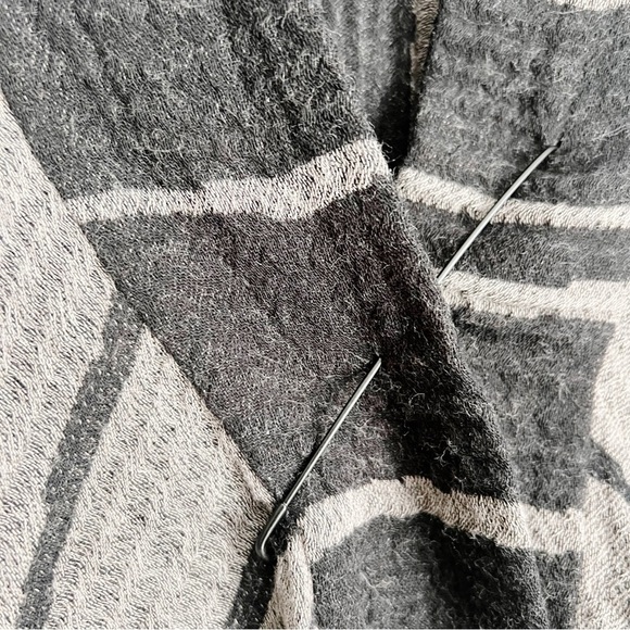 Igor Dobranic Jacket Gauzy Artsy Cardigan Safety Pin Closure Wool Cotton “Bells” - Picture 2 of 7